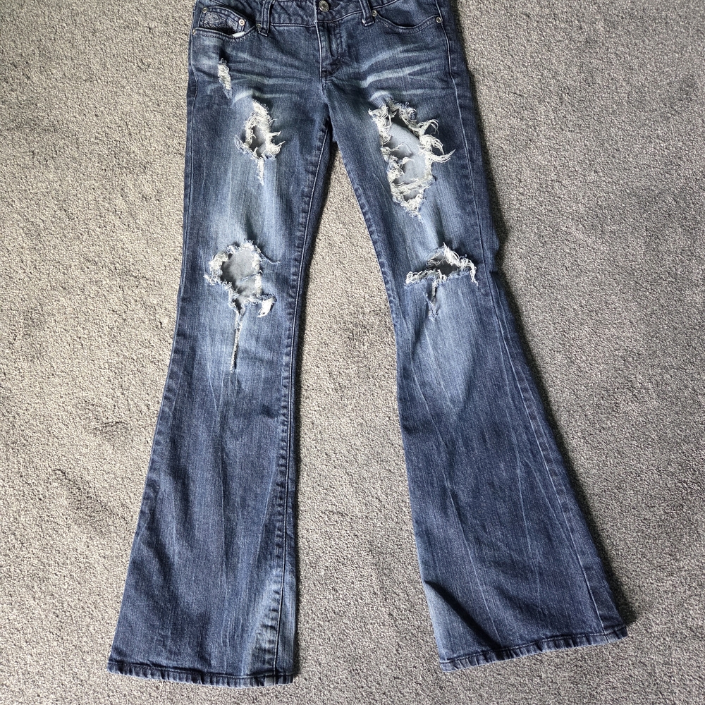 Mudd Flare Distressed Denim Jeans